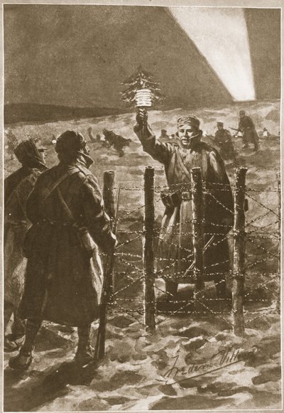 A Christmas Incident in the Trenches in the West by Frederic Villiers